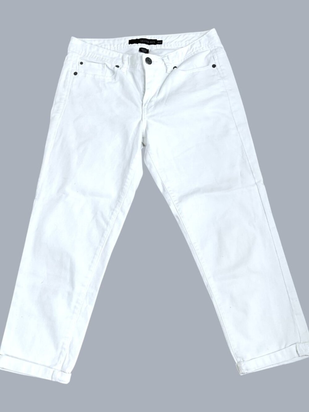 Calvin Klein White Jeans Skinny Cropped Denim (29, 8)
